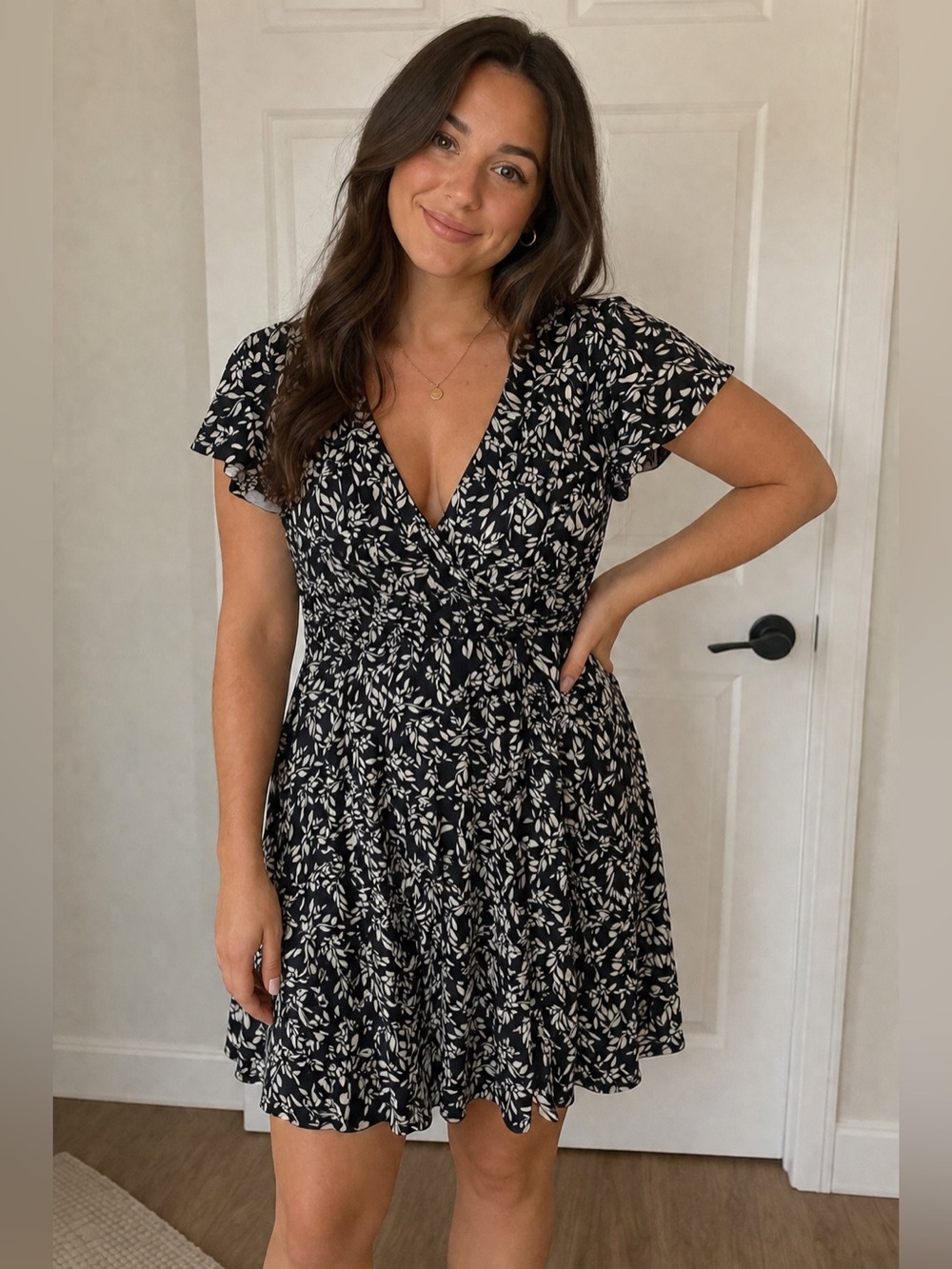 Women’s Loft Outlet Black And Tan Dress Size 10